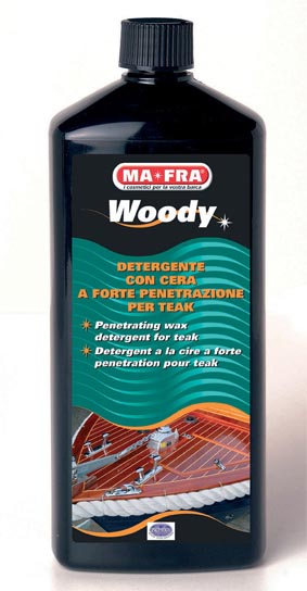 WOODY, dalla linea nautica MA-FRA il nuovo detergente con cera a forte penetrazione per teak