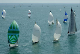 La flotta de La Cinquecento Thiénot Cup impegnata ieri tra Sansego e Porto Santa Margherita