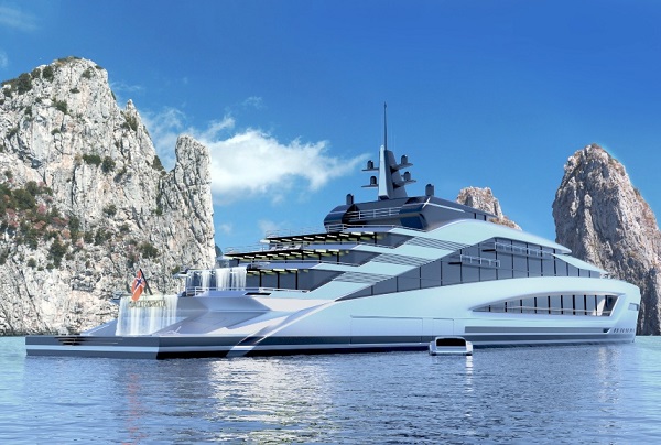 California Il Super Yacht Con Le Cascate Dentro Mondonauticablog